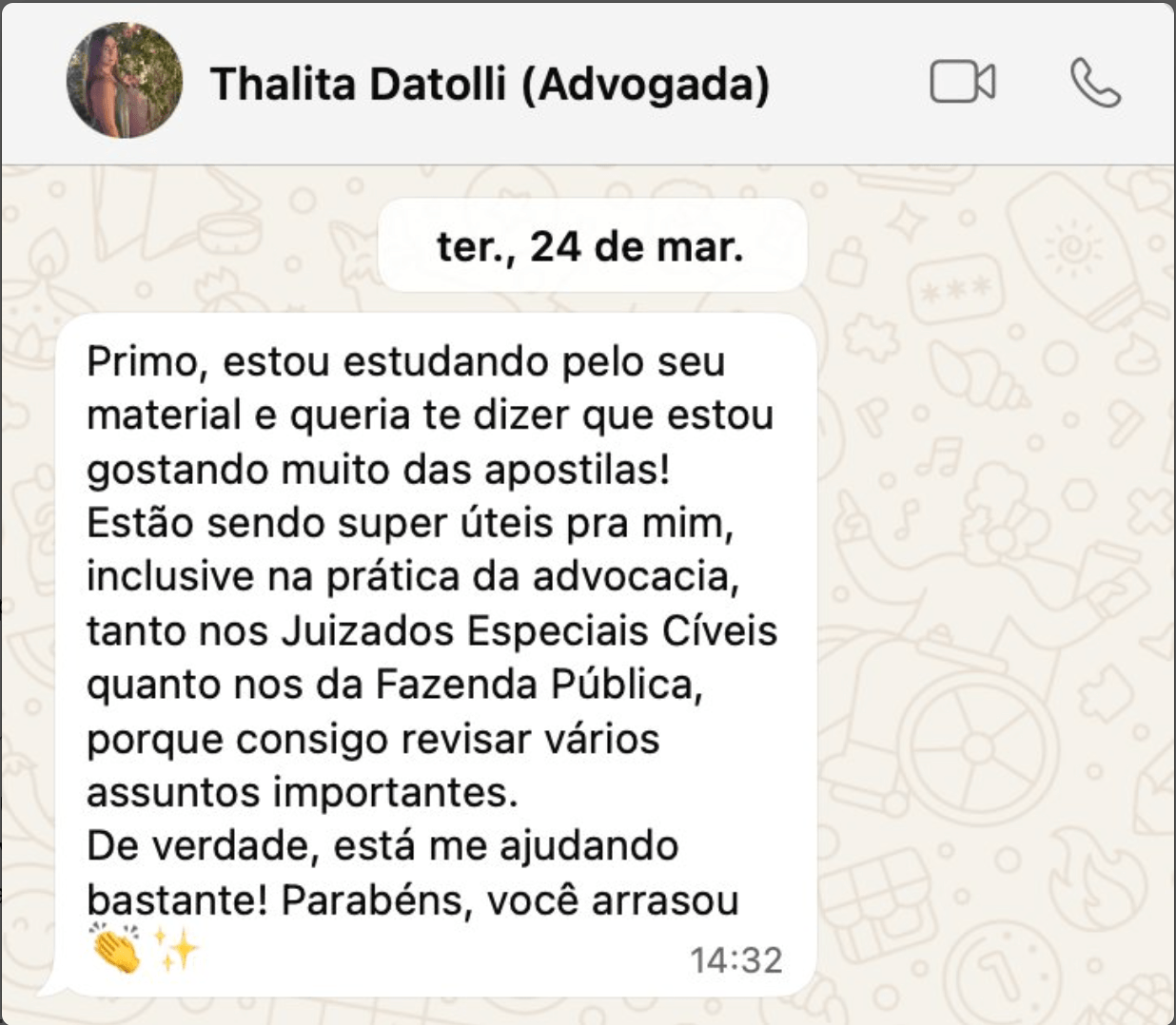 Depoimento Dra. Thalita Datolli